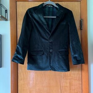Velvety Emerald Green Youth Blazer